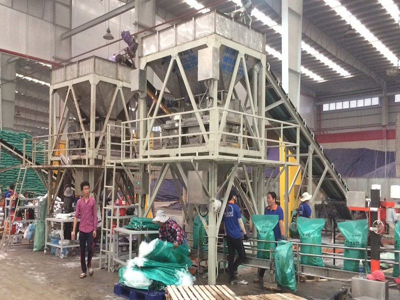 Lắp đặt cân đóng bao 3 phễu giá tốt tại Bắc Ninh|Cân điện tử Kinh Bắc