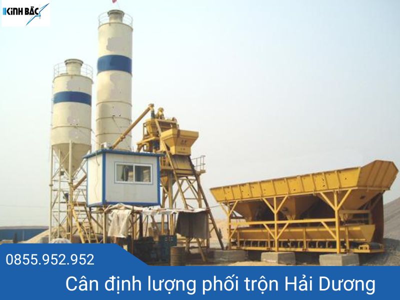 Cân phối trộn bê tông bột đá tại Hải Dương