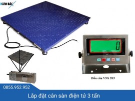 Cân sàn điện tử 3 tấn/ Cân điện tử Kinh Bắc